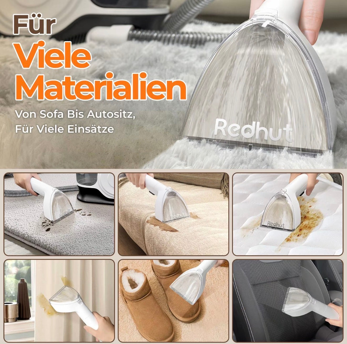 REDHUT Polsterreiniger mit Doppeltank 2300 ml